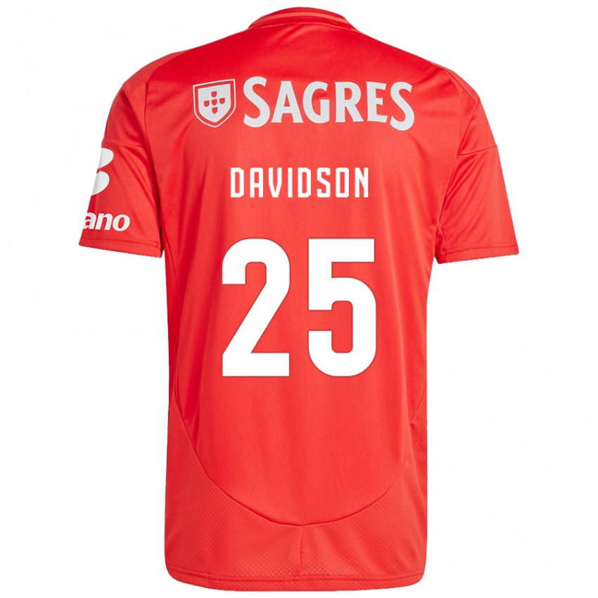 Niño Camiseta Chandra Davidson #25 Rojo Blanco 1ª Equipación 2024/25 La Camisa