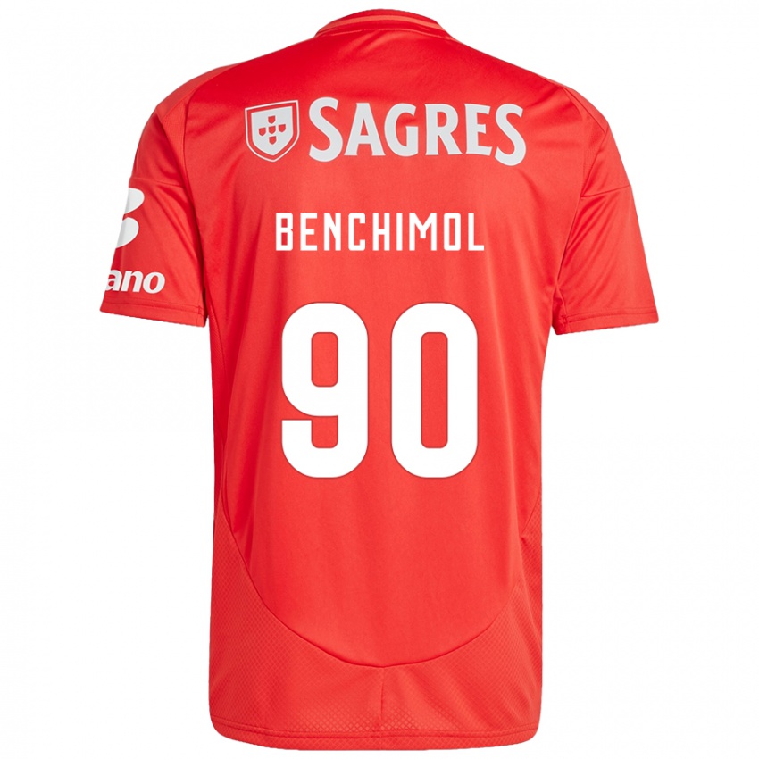 Niño Camiseta Benchimol #90 Rojo Blanco 1ª Equipación 2024/25 La Camisa