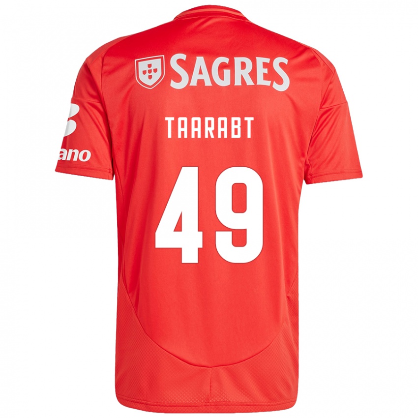 Niño Camiseta Adel Taarabt #49 Rojo Blanco 1ª Equipación 2024/25 La Camisa