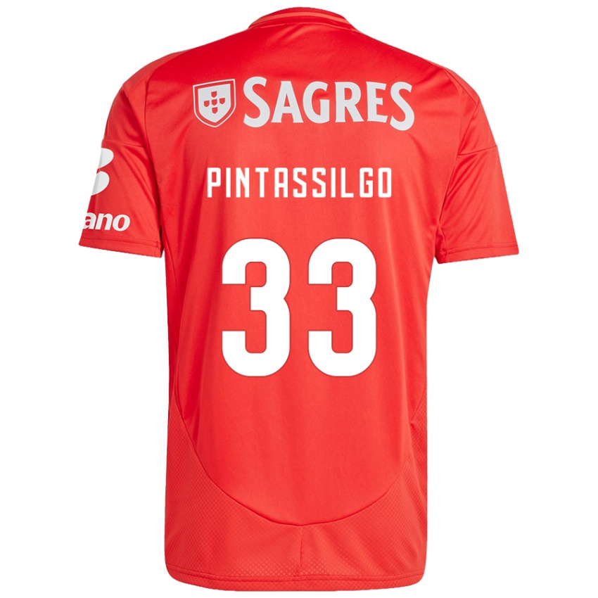 Niño Camiseta Lara Pintassilgo #33 Rojo Blanco 1ª Equipación 2024/25 La Camisa