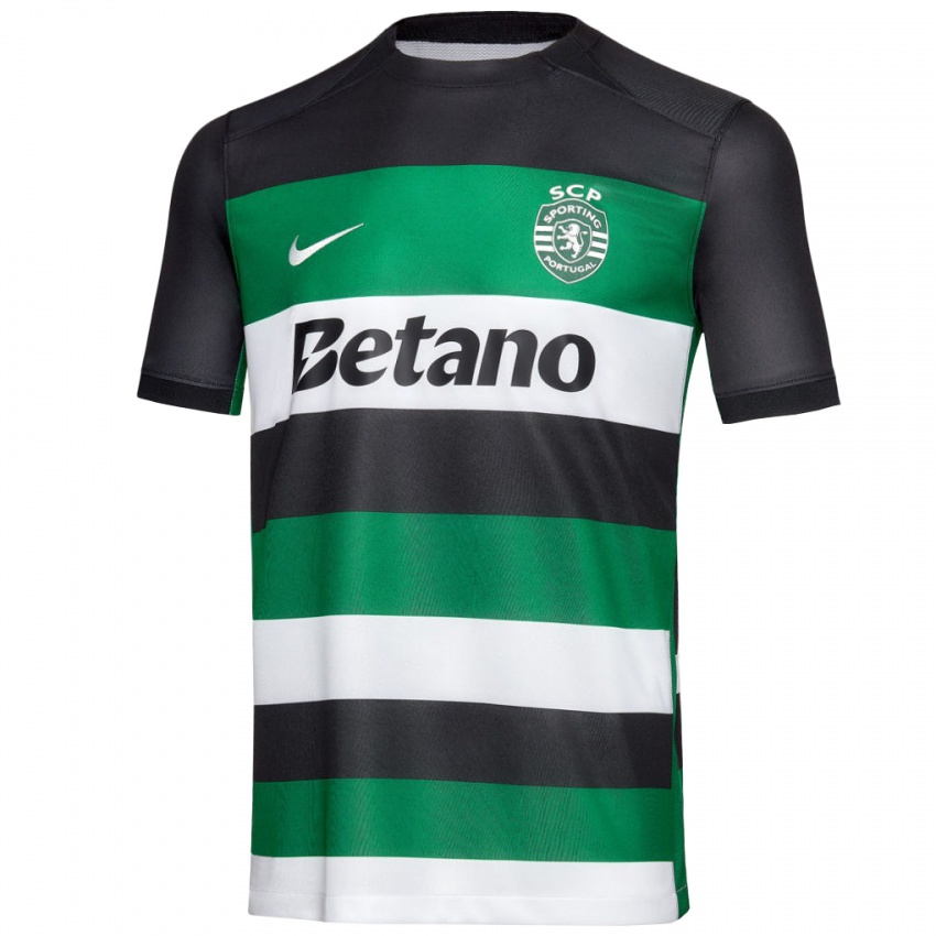 Niño Camiseta Adam Arvelo #40 Negro Blanco Verde 1ª Equipación 2024/25 La Camisa