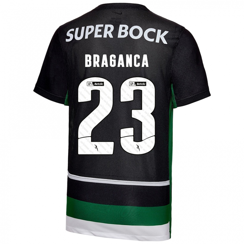 Niño Camiseta Daniel Bragança #23 Negro Blanco Verde 1ª Equipación 2024/25 La Camisa