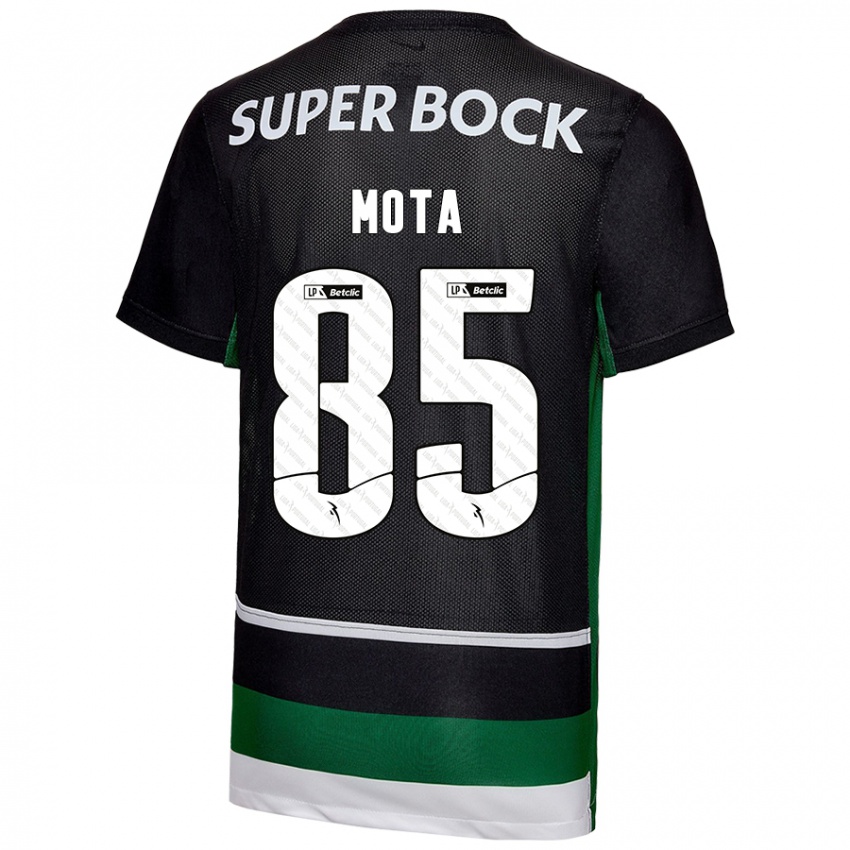 Niño Camiseta Rafael Mota #85 Negro Blanco Verde 1ª Equipación 2024/25 La Camisa