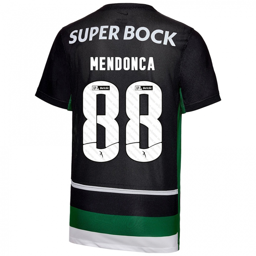 Niño Camiseta Manuel Mendonça #88 Negro Blanco Verde 1ª Equipación 2024/25 La Camisa