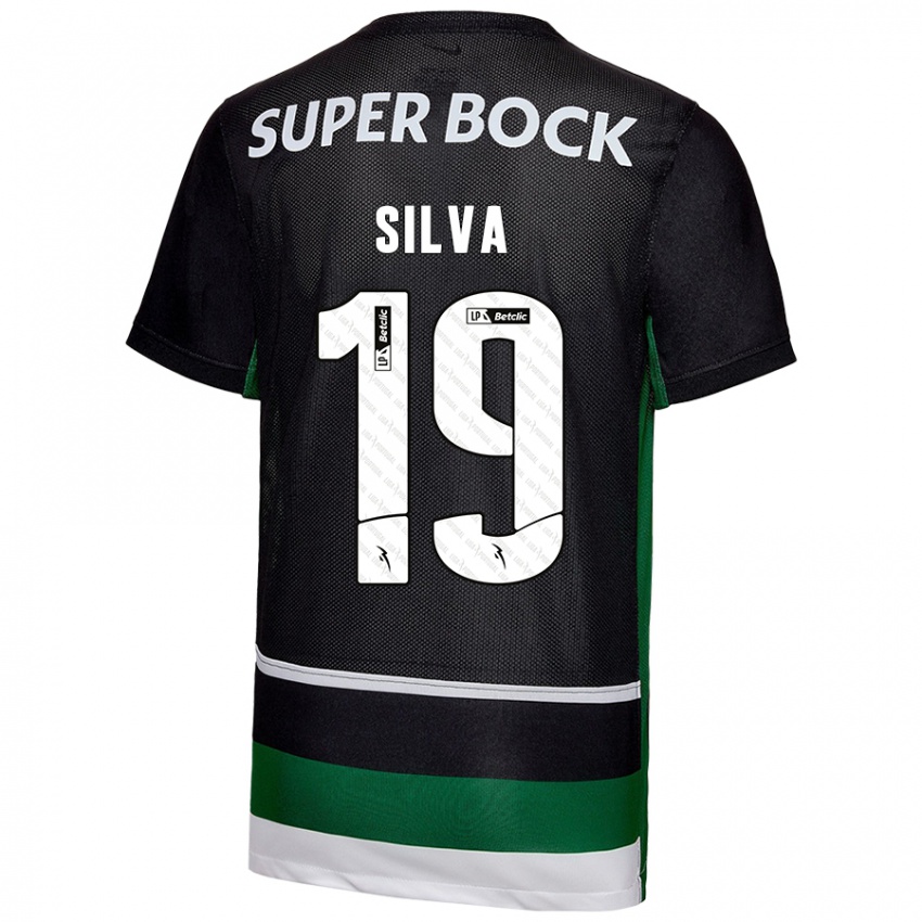 Niño Camiseta Diana Silva #19 Negro Blanco Verde 1ª Equipación 2024/25 La Camisa