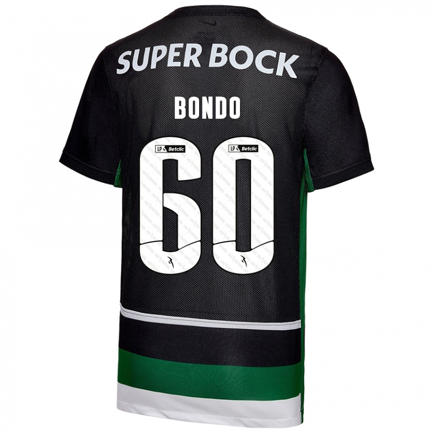 Niño Camiseta Pedro Bondo #60 Negro Blanco Verde 1ª Equipación 2024/25 La Camisa