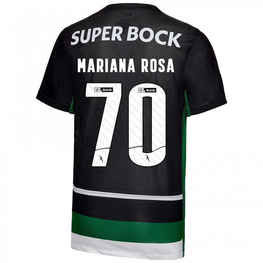 Niño Camiseta Mariana Silva Pinto Vilaça Da Rosa #70 Negro Blanco Verde 1ª Equipación 2024/25 La Camisa