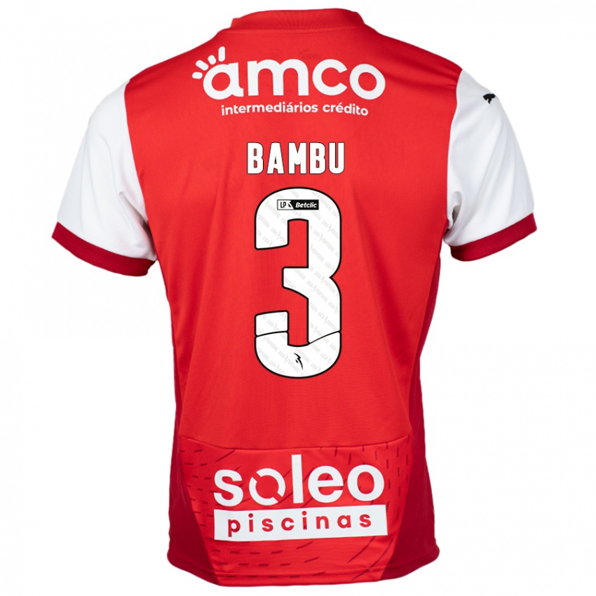 Niño Camiseta Robson Bambu #3 Rojo Blanco 1ª Equipación 2024/25 La Camisa