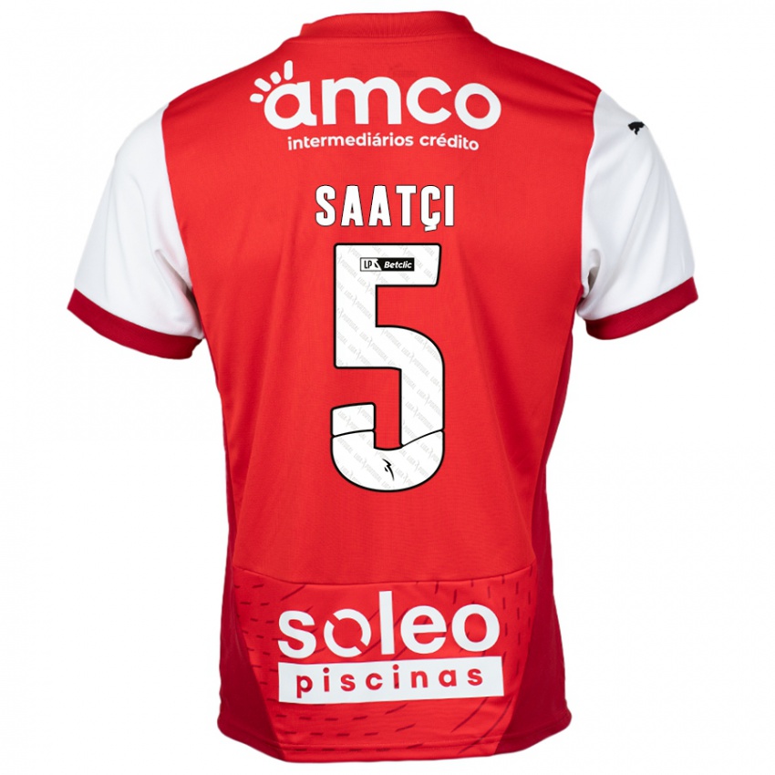 Niño Camiseta Serdar Saatçı #5 Rojo Blanco 1ª Equipación 2024/25 La Camisa