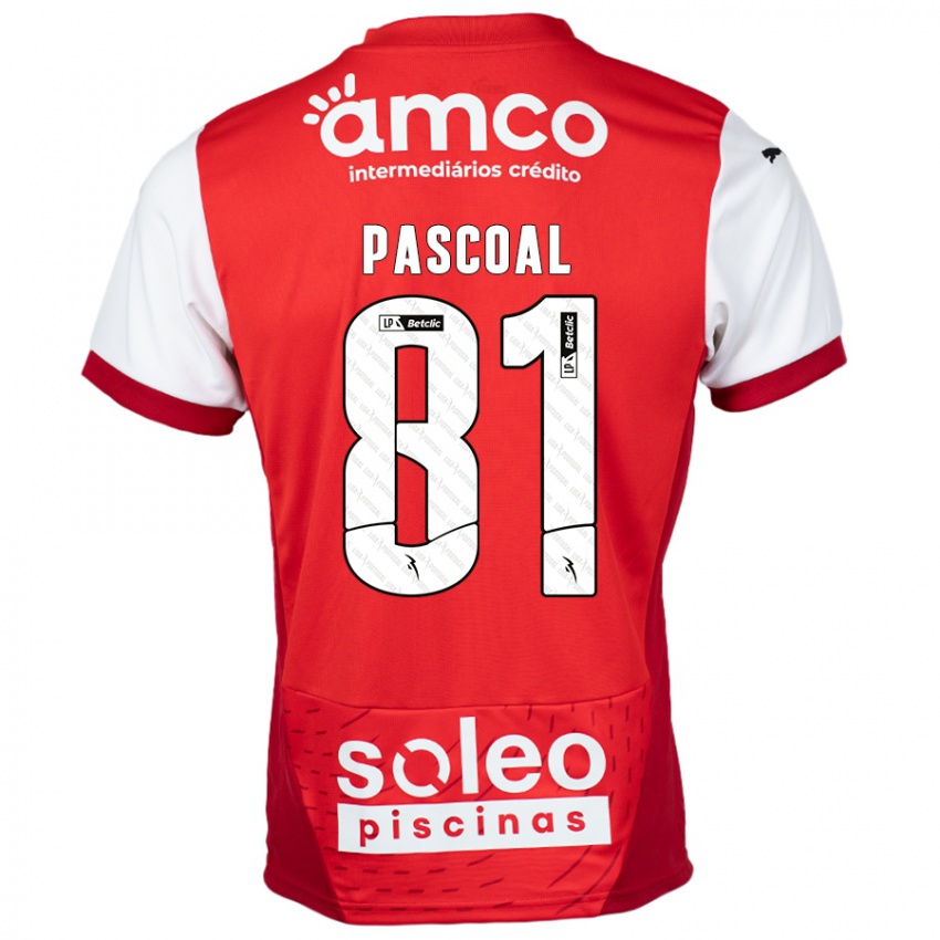 Niño Camiseta Fodé Pascoal #81 Rojo Blanco 1ª Equipación 2024/25 La Camisa