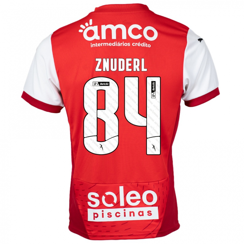 Niño Camiseta Tai Znuderl #84 Rojo Blanco 1ª Equipación 2024/25 La Camisa