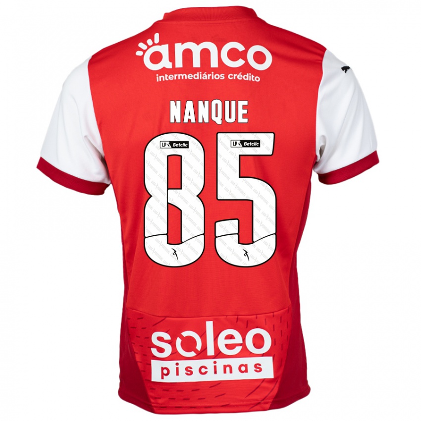 Niño Camiseta Edgar Nanque #85 Rojo Blanco 1ª Equipación 2024/25 La Camisa