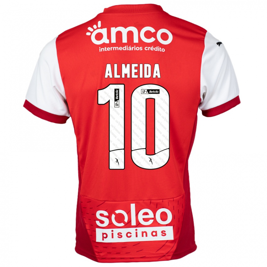 Niño Camiseta Vitória Almeida #10 Rojo Blanco 1ª Equipación 2024/25 La Camisa