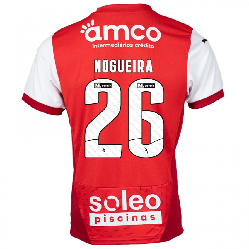 Niño Camiseta Ana Nogueira #26 Rojo Blanco 1ª Equipación 2024/25 La Camisa