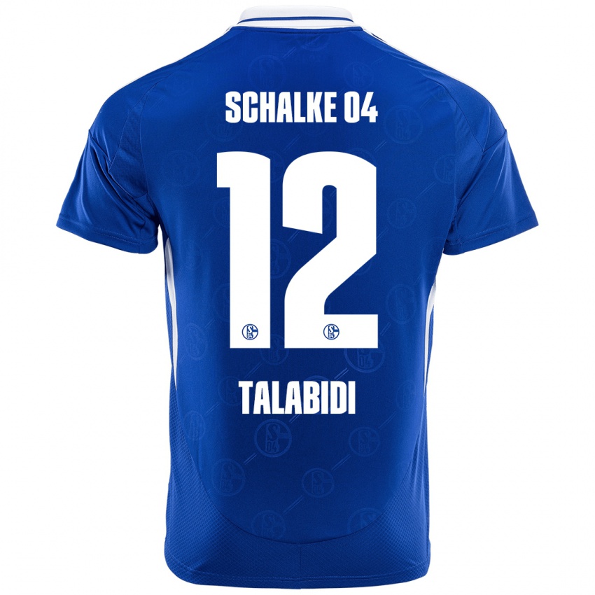 Niño Camiseta Malik Talabidi #12 Azul Real 1ª Equipación 2024/25 La Camisa