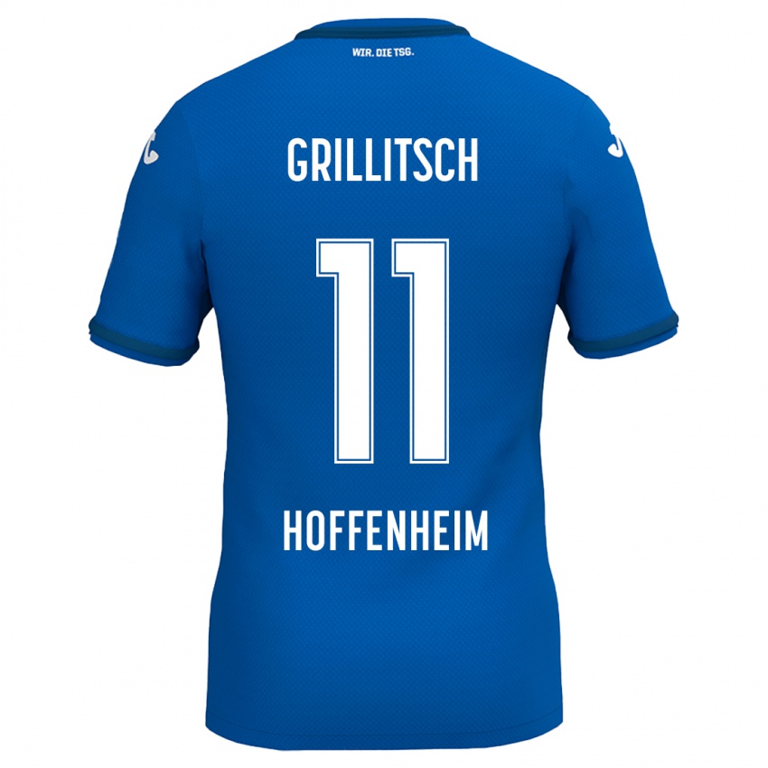 Niño Camiseta Florian Grillitsch #11 Azul Real 1ª Equipación 2024/25 La Camisa