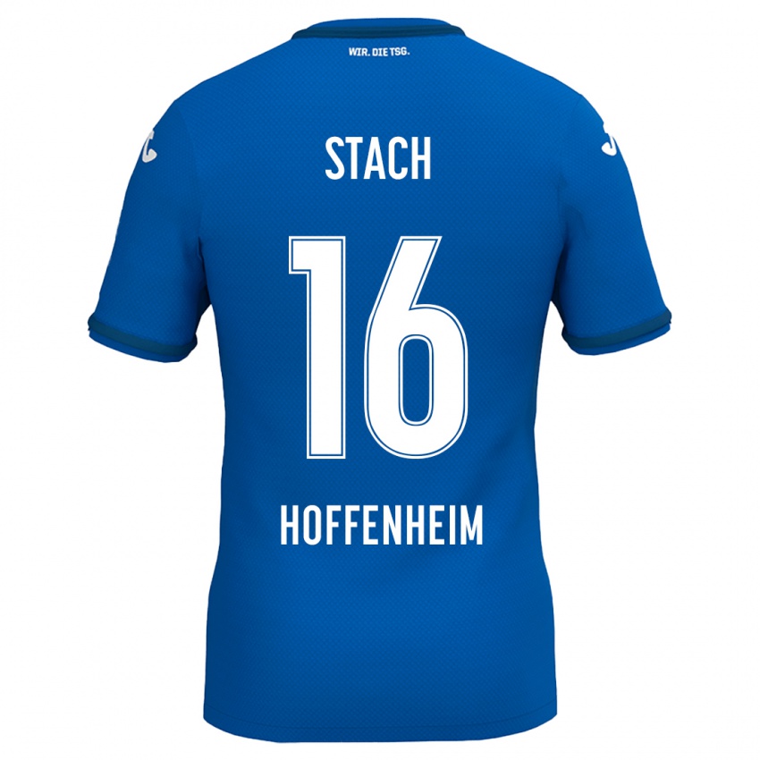 Niño Camiseta Anton Stach #16 Azul Real 1ª Equipación 2024/25 La Camisa