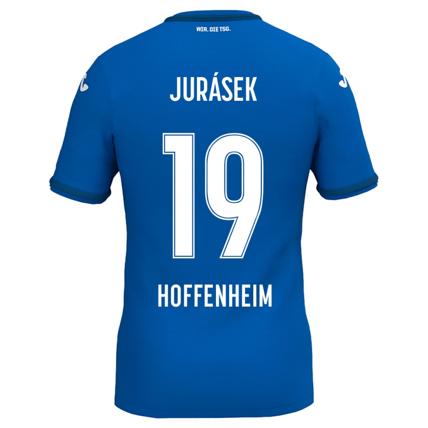 Niño Camiseta David Jurásek #19 Azul Real 1ª Equipación 2024/25 La Camisa