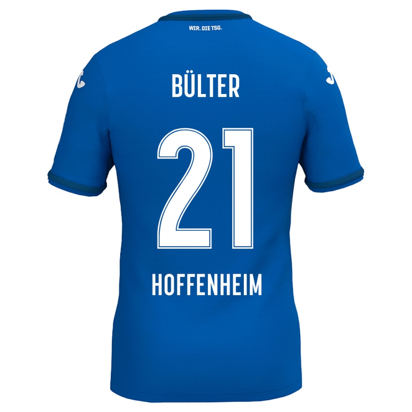 Niño Camiseta Marius Bülter #21 Azul Real 1ª Equipación 2024/25 La Camisa