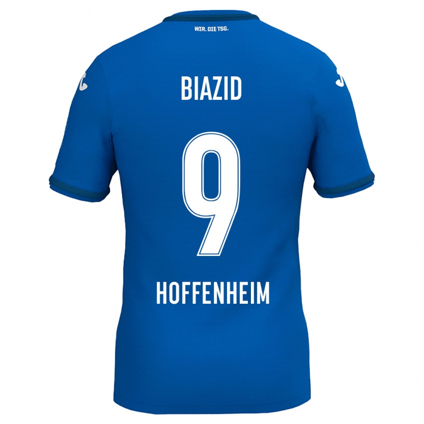 Niño Camiseta Zain Biazid #9 Azul Real 1ª Equipación 2024/25 La Camisa