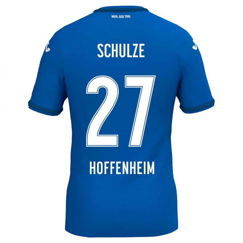 Niño Camiseta Louis Schulze #27 Azul Real 1ª Equipación 2024/25 La Camisa