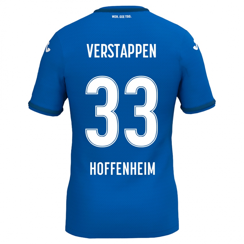 Niño Camiseta Eric Verstappen #33 Azul Real 1ª Equipación 2024/25 La Camisa