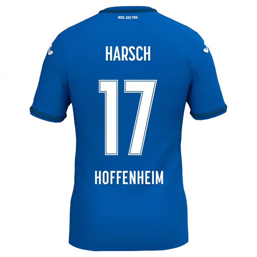 Niño Camiseta Franziska Harsch #17 Azul Real 1ª Equipación 2024/25 La Camisa