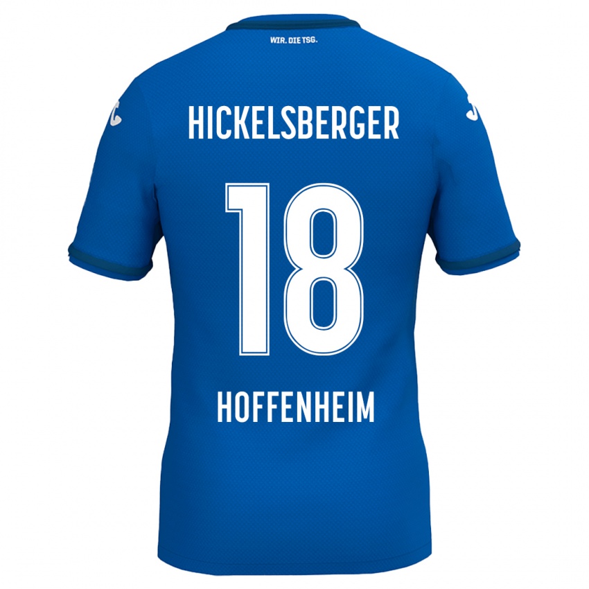 Niño Camiseta Julia Hickelsberger #18 Azul Real 1ª Equipación 2024/25 La Camisa