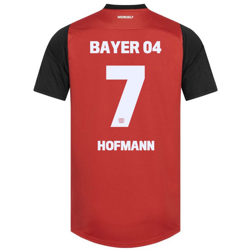 Niño Camiseta Jonas Hofmann #7 Rojo Negro 1ª Equipación 2024/25 La Camisa