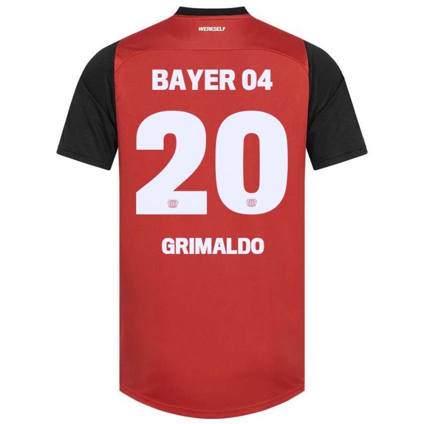 Niño Camiseta Alejandro Grimaldo #20 Rojo Negro 1ª Equipación 2024/25 La Camisa