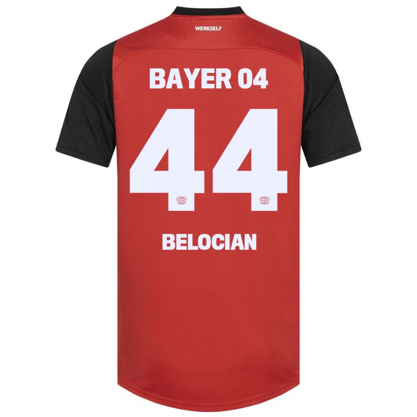 Niño Camiseta Jeanuël Belocian #44 Rojo Negro 1ª Equipación 2024/25 La Camisa