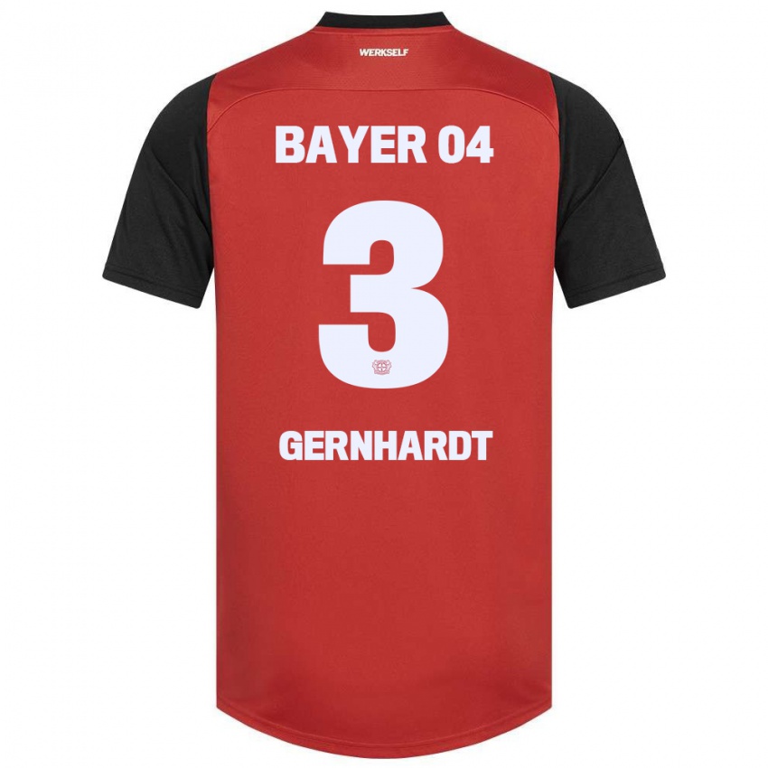 Niño Camiseta Nils Gernhardt #3 Rojo Negro 1ª Equipación 2024/25 La Camisa