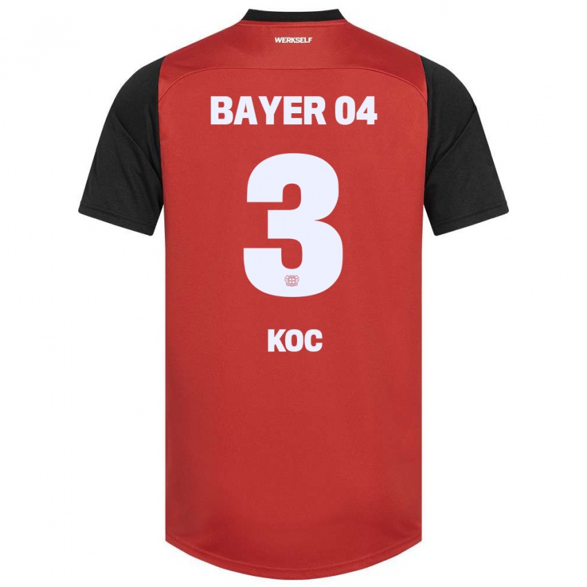 Niño Camiseta Halil Koc #3 Rojo Negro 1ª Equipación 2024/25 La Camisa