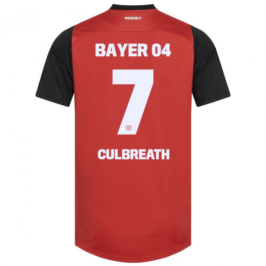 Niño Camiseta Montrell Culbreath #7 Rojo Negro 1ª Equipación 2024/25 La Camisa