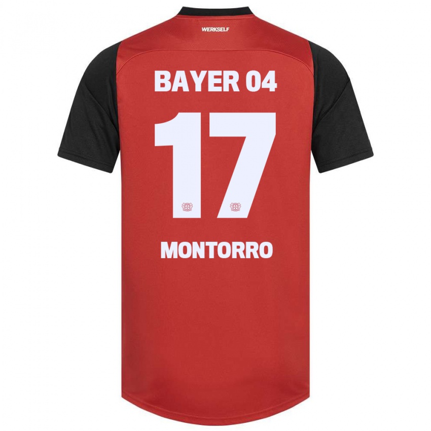 Niño Camiseta Josuè Montorro #17 Rojo Negro 1ª Equipación 2024/25 La Camisa