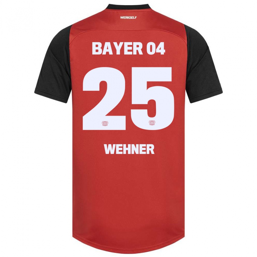 Niño Camiseta Luca Wehner #25 Rojo Negro 1ª Equipación 2024/25 La Camisa