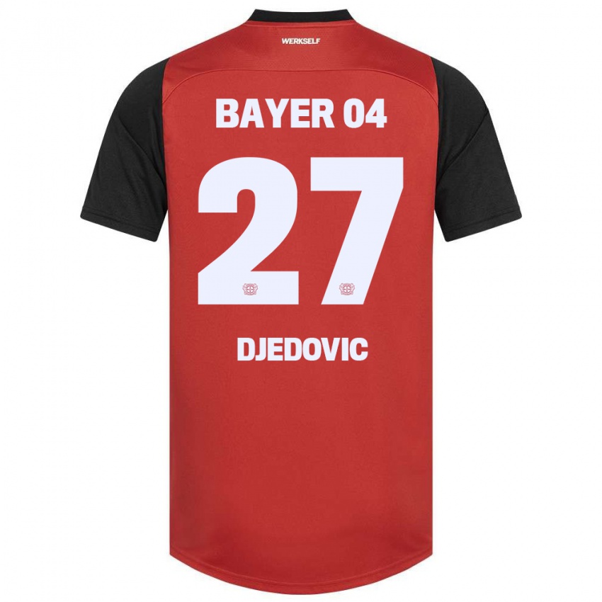 Niño Camiseta Seldin Djedovic #27 Rojo Negro 1ª Equipación 2024/25 La Camisa