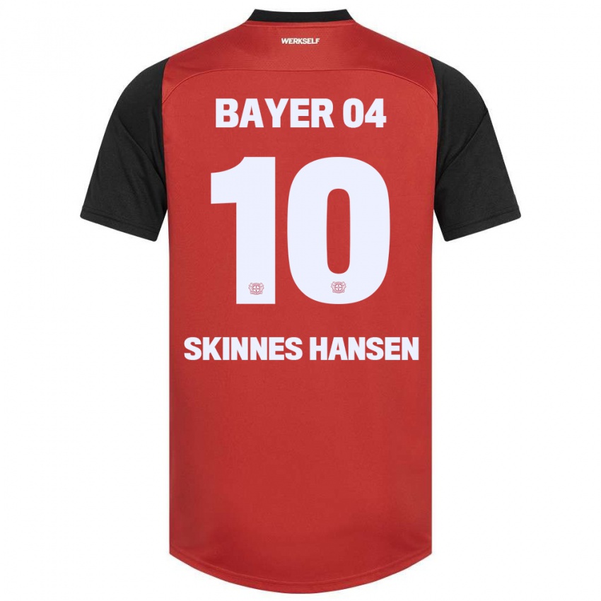 Niño Camiseta Synne Skinnes Hansen #10 Rojo Negro 1ª Equipación 2024/25 La Camisa