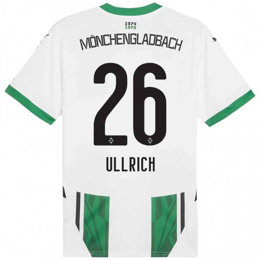 Niño Camiseta Lukas Ullrich #26 Blanco Verde 1ª Equipación 2024/25 La Camisa