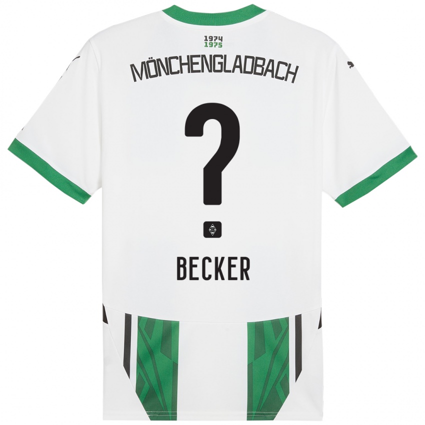 Niño Camiseta Benjamin Becker #0 Blanco Verde 1ª Equipación 2024/25 La Camisa