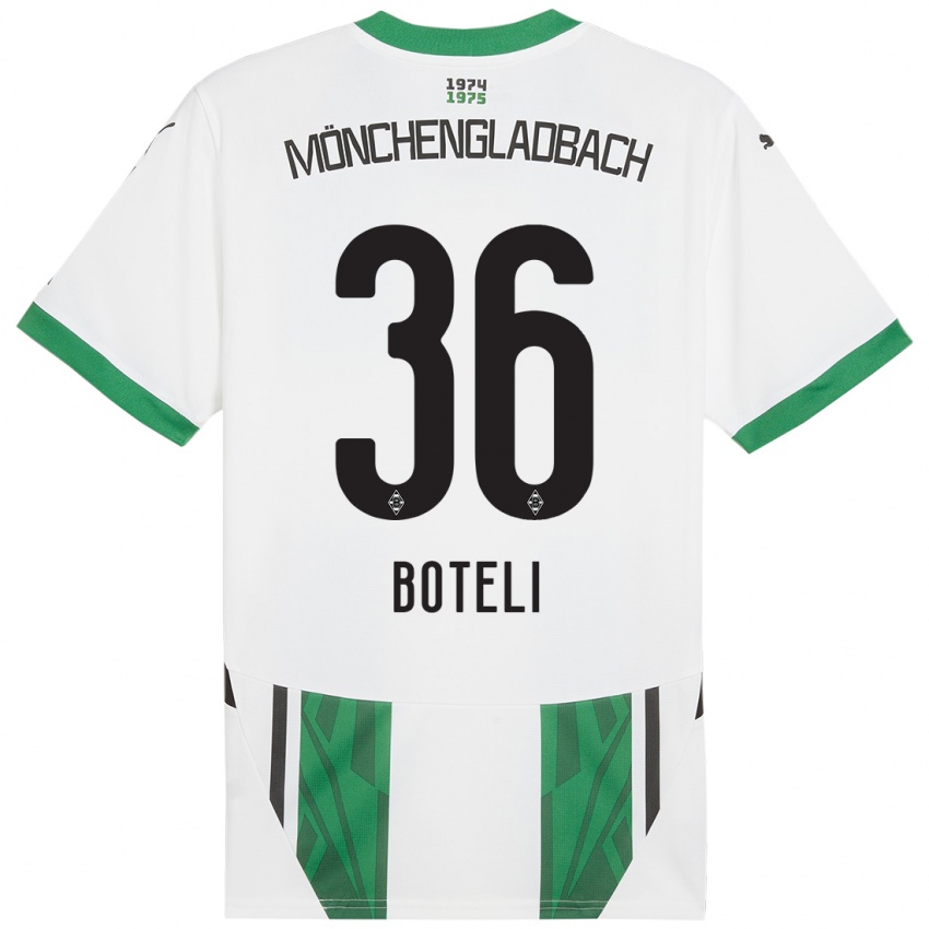 Niño Camiseta Winsley Boteli #36 Blanco Verde 1ª Equipación 2024/25 La Camisa