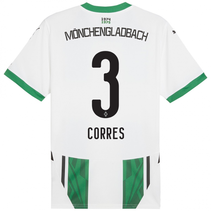 Niño Camiseta Carolin Corres #3 Blanco Verde 1ª Equipación 2024/25 La Camisa