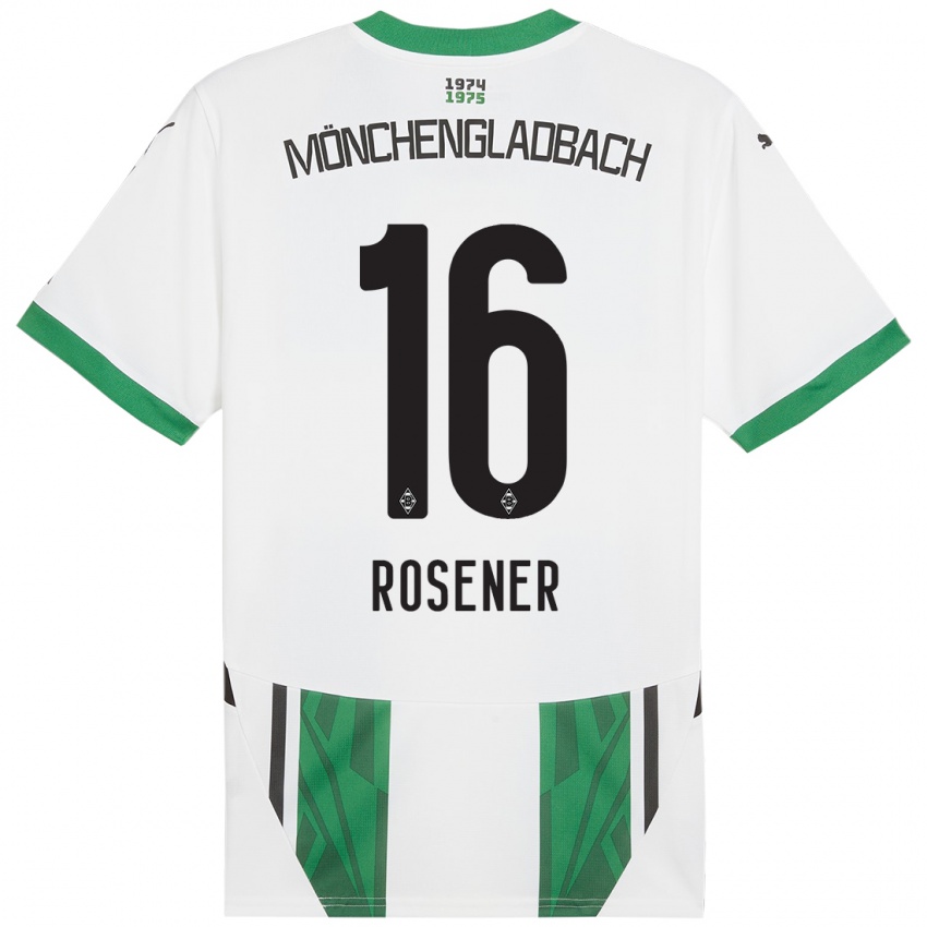 Niño Camiseta Chiara Rösener #16 Blanco Verde 1ª Equipación 2024/25 La Camisa