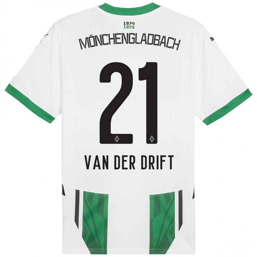 Niño Camiseta Suus Van Der Drift #21 Blanco Verde 1ª Equipación 2024/25 La Camisa