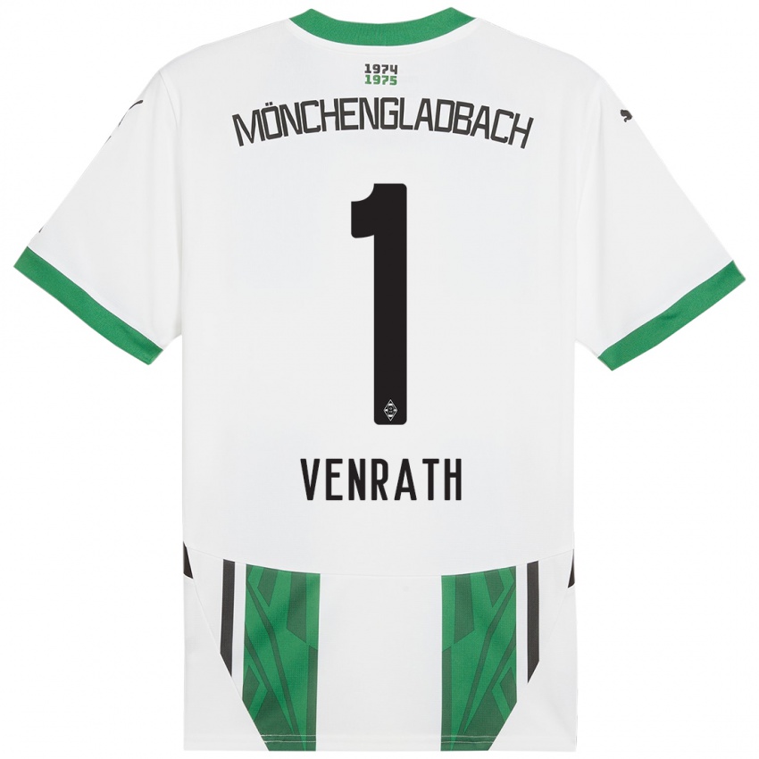 Niño Camiseta Lisa Venrath #1 Blanco Verde 1ª Equipación 2024/25 La Camisa