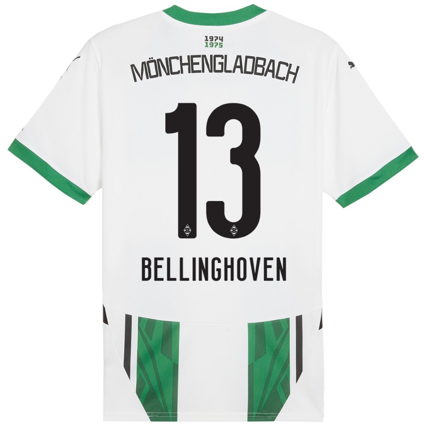 Niño Camiseta Christina Bellinghoven #13 Blanco Verde 1ª Equipación 2024/25 La Camisa