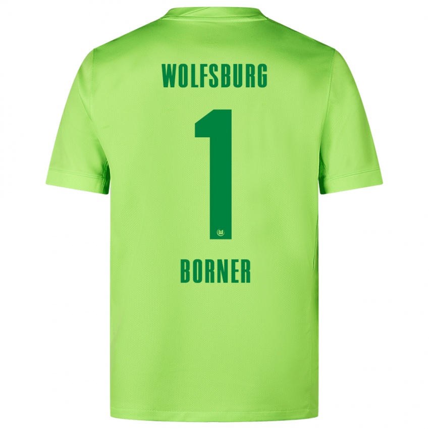 Niño Camiseta Benedikt Börner #1 Verde Fluorescente 1ª Equipación 2024/25 La Camisa