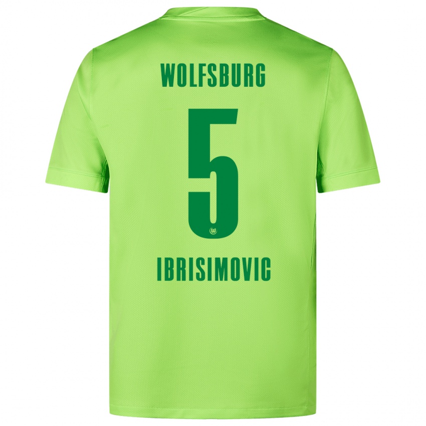 Niño Camiseta Amar Ibrisimovic #5 Verde Fluorescente 1ª Equipación 2024/25 La Camisa