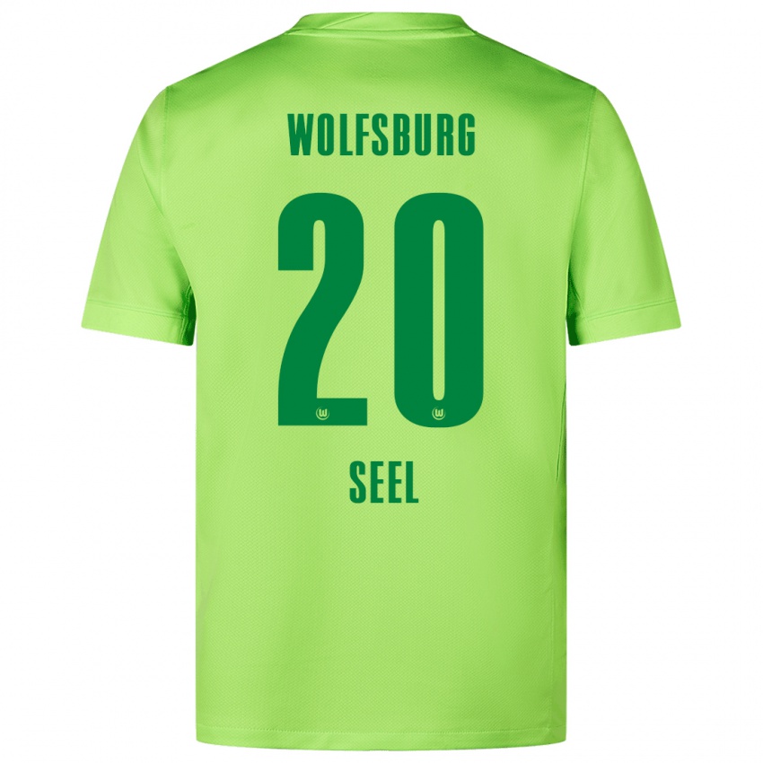 Niño Camiseta William Seel #20 Verde Fluorescente 1ª Equipación 2024/25 La Camisa