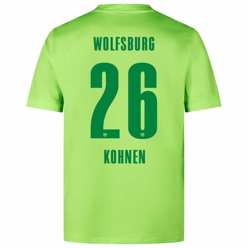 Niño Camiseta Ben Kohnen #26 Verde Fluorescente 1ª Equipación 2024/25 La Camisa